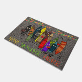 Yay You're Here Doormat, Cute Crayons  ドアマット (アングル)