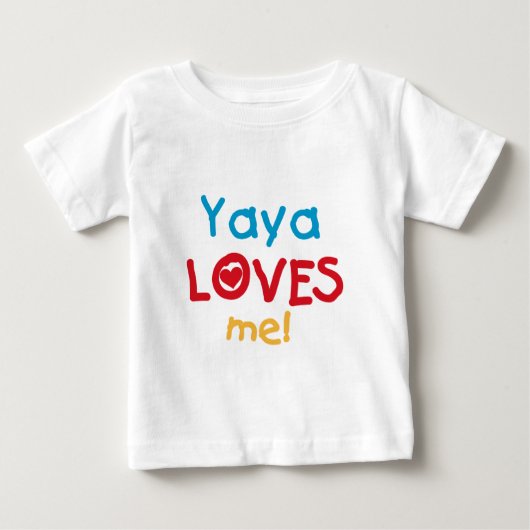 Yayaさん、Tシャツやギフトが大好き ベビーTシャツ (正面)
