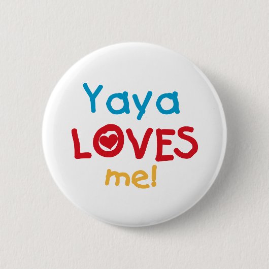 Yayaさん、Tシャツやギフトが大好き 缶バッジ (正面)