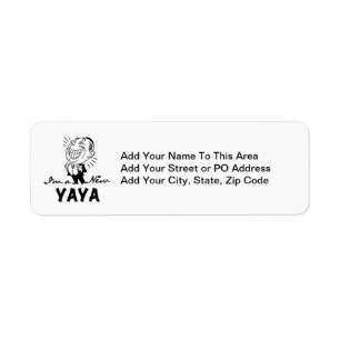 Yayaの微笑の新しいTシャツおよびギフト ラベル