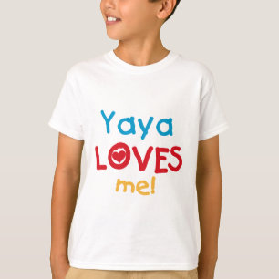 Yayaは私をTシャツおよびギフト愛します Tシャツ