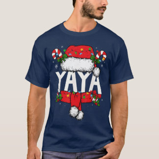 Yaya Christmas Pajama Santa Claus Family Matching  Tシャツ