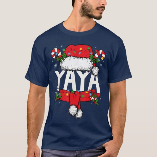 Yaya Christmas Pajama Santa Claus Family Matching  Tシャツ (正面)