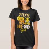 Yaya Of The Bee Dayガールビー誕生日パーティー Tシャツ (正面)