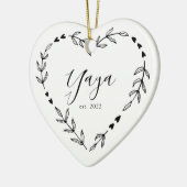 Yaya Year Est. クリスマス セラミック オーナメント (左)