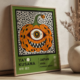 Yayoi Kusama Abstract Pumpkin Colorful Exhibition ポスター