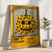 Yayoi Kusama Abstract Pumpkin Retro Exhibition ポスター
