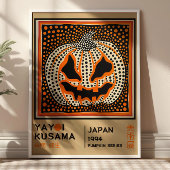 Yayoi Kusama Abstract Pumpkin Retro Exhibition ポスター
