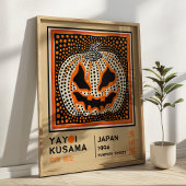 Yayoi Kusama Abstract Pumpkin Retro Exhibition ポスター