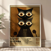 Yayoi Kusama Black Cats Japanese Exhibition ポスター
