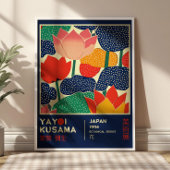 Yayoi Kusama Floral Exhibition Pop Art Retro ポスター