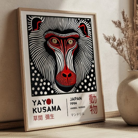 Yayoi Kusama Mandrill Retro Exhibition ポスター