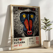 Yayoi Kusama Mandrill Retro Japanese Exhibiton ポスター