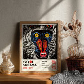 Yayoi Kusama Mandrill Retro Japanese Exhibiton ポスター