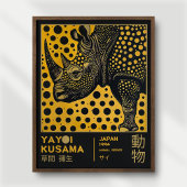 Yayoi Kusama Maximalist Rhino Japanese Exhibition  ポスター