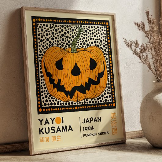Yayoi Kusama Pop Art Pumpkin Exhibition ポスター