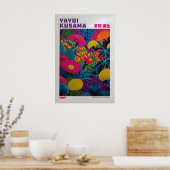 Yayoi Kusama Poster - Yayoi Kusama Inspired Floral ポスター (キッチン)