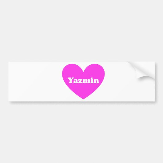 Yazmin バンパーステッカー (正面)