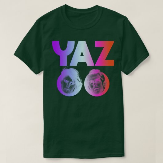 Yazoo 80sフェードカラーウェイシンセファンアート tシャツ (デザイン正面)