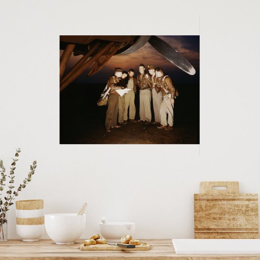 YB-17 Bomber Crew, 1942 ポスター (キッチン)