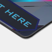 yberpunk Mecha Armor | Blue Purple Custom Gaming  デスクマット (コーナー)