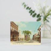 Ybor City，フロリダ州ヴィンテージ通りシーン ポストカード (スタンド正面)