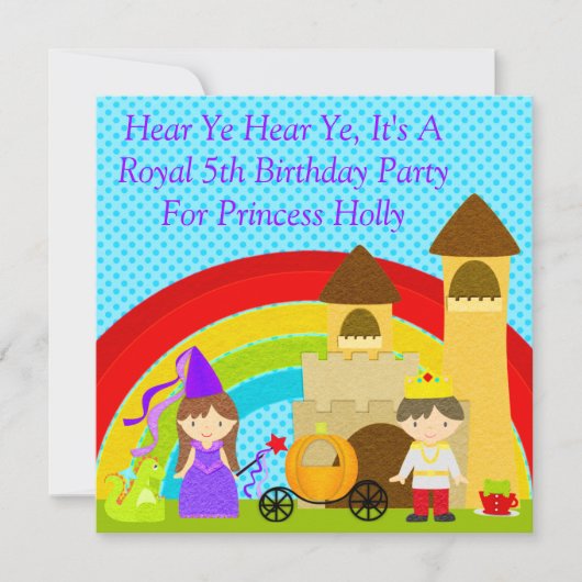 Yeがあります王室のなパーティーがYeのそれを聞くのを聞いて下さい 招待状 (正面)