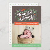 Yeを聞いて下さい! Yeを聞いて下さい! 木炭の誕生の発表 案内状 (正面/裏面)