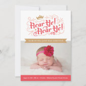 Yeを聞いて下さい! Yeを聞いて下さい! 金ゴールドの誕生の発表 案内状 (正面)