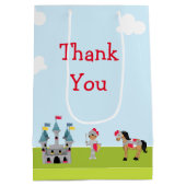 Ye African American Knight Birthday Partyを聞く ミディアムペーパーバッグ (裏面)