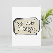 Ye Old Shoppe Sign 招待状