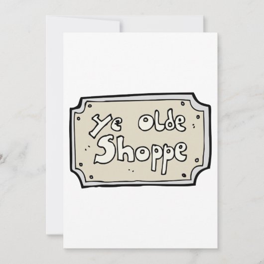 Ye Old Shoppe Sign 招待状 (正面)