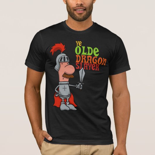 Ye Oldeのドラゴンの殺害者の人のティー Tシャツ (正面)