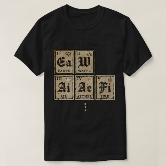 Ye Olde周期表 Tシャツ (デザイン正面)
