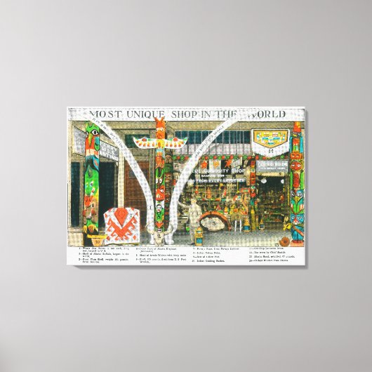 Ye Olde Curio Shop, Whaleの外観 キャンバスプリント (正面)