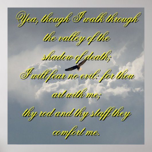 Yeaしかし、私は死のポストの谷を歩く ポスター (正面)