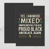 Yea I'm Mixed Unphanaotic Black History Month シーズンカード (正面/裏面)