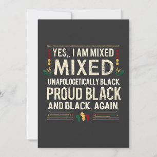 Yea I'm Mixed Unphanaotic Black History Month シーズンカード