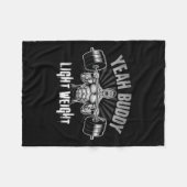 Yeah Buddy Light Weight Bodybuilding Gym Funny Wei フリースブランケット (正面(横))