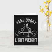 Yeah Buddy Light Weight Bodybuilding Gym Weightlif カード (黄色い花)