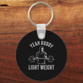Yeah Buddy Light Weight Bodybuilding Gym Weightlif キーホルダー (正面)