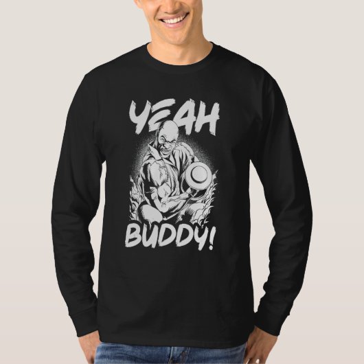 Yeah Buddy, Ronnie Coleman,ボディビル・ジム・ワークー Tシャツ (正面)