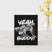 Yeah Buddy - Ronnie Coleman DbベンチプレスGym Mot カード (黄色い花)