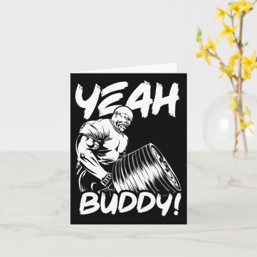 Yeah Buddy - Ronnie Coleman Tバー行 – Gym Motima カード (黄色い花)