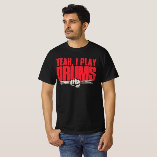 Yeah, I Play Drums Tシャツ (正面フル)
