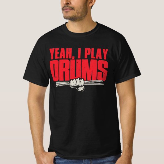 Yeah, I Play Drums Tシャツ (正面)