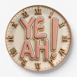Yeah! Modern Motivational Typography ペーパープレート