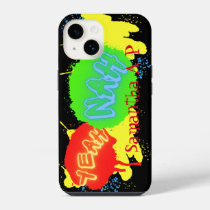 YEAH NAH NZ KIWIスラング色グラフィティ通りアート iPhone 14ケース