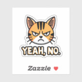 Yeah No Sassy Cat ビニールステッカー シール (シート)