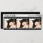 Year~のカスタム3の写真のFilmstripの卒業 招待状 (正面/裏面)